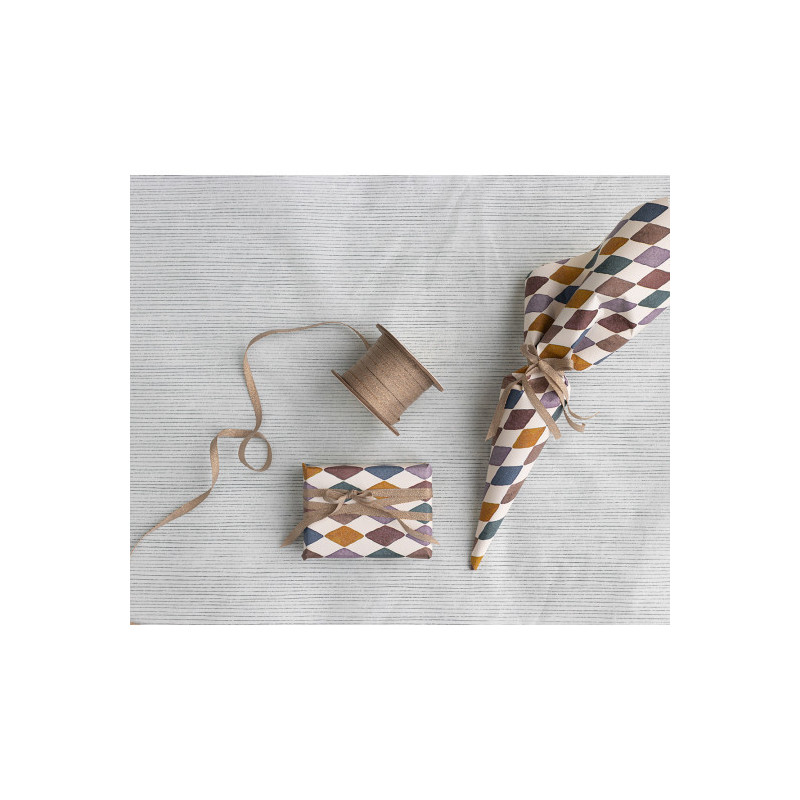 Maileg - Presentsnöre, 25m - Vintage rose/Gold
