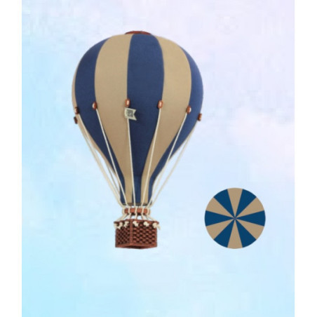 Super Balloon - Luftballong Medium marinblå/beige