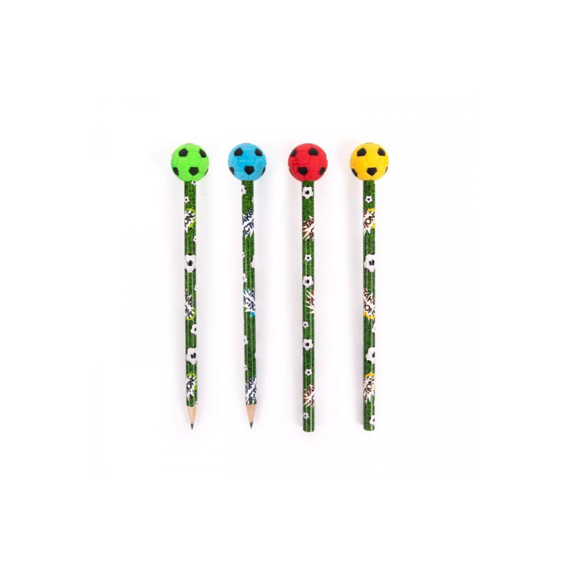 Trendhaus - TAKE AKTION FB Pencils & eraser football, 4 assorted
