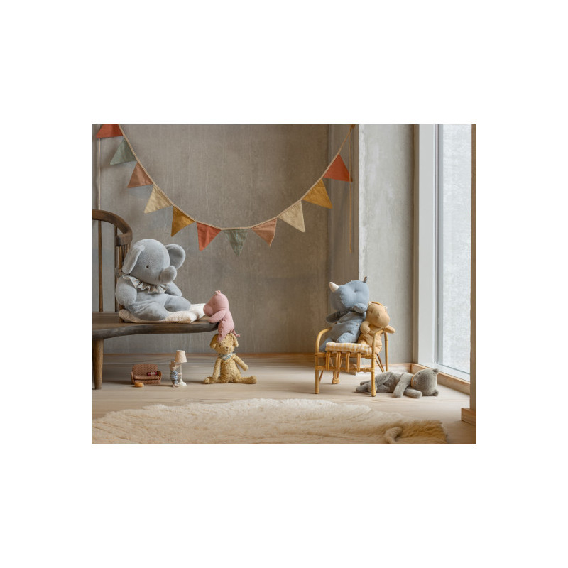 Maileg - Sleeping kitten, Medium - Grey
