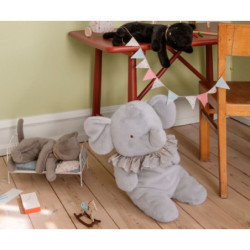 Maileg - Sleeping kitten, Medium - Black