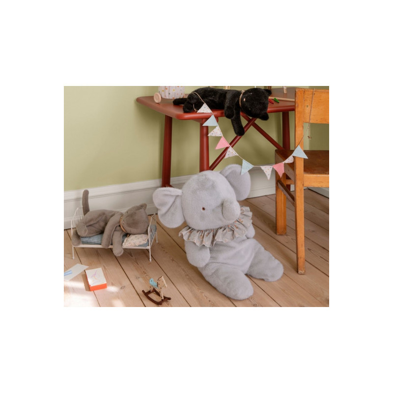 Maileg - Sleeping kitten, Medium - Black