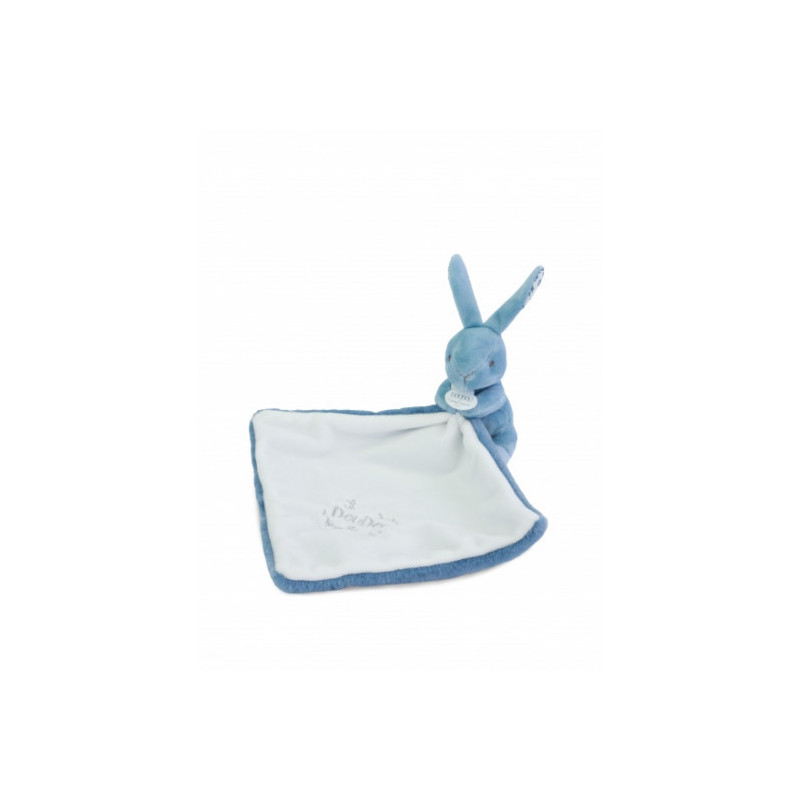 Doudou et Compagnie - BUNNY DOUDOU BUNNY with a comforter blue