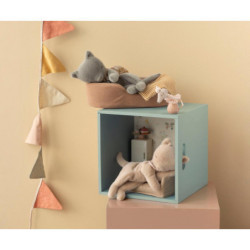 Maileg - Sleeping kitten, Small - Cream peach