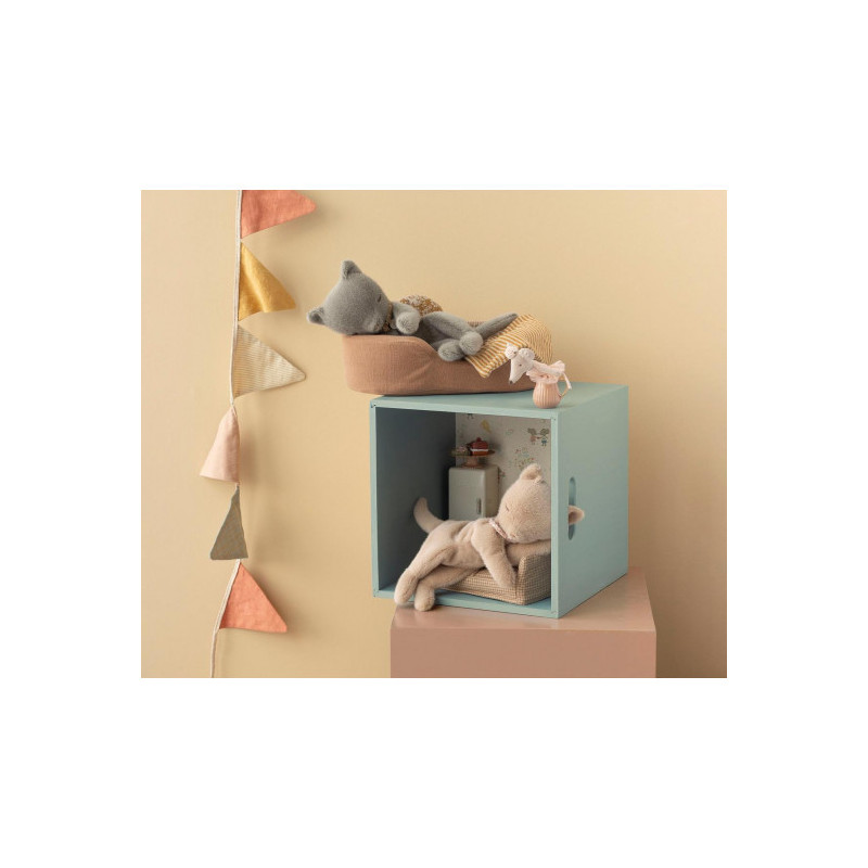 Maileg - Sleeping kitten, Small - Cream peach
