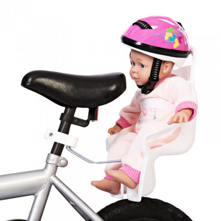 MaMaMeMo - Cykelsits till dockan, vit