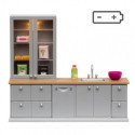 Lundby - Dockhusmöbler, Kök med Diskho & Diskmaskin Grå