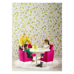 Lundby - Dockhusmöbler, Matgrupp cerise