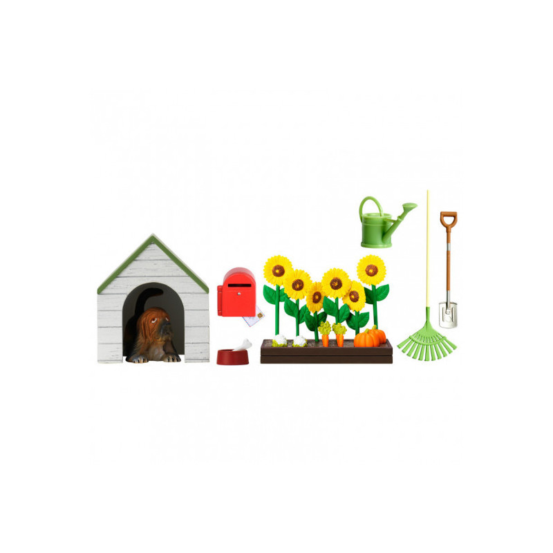 Lundby - Dockhustillbehör, Trädgårdsset & Hundkoja