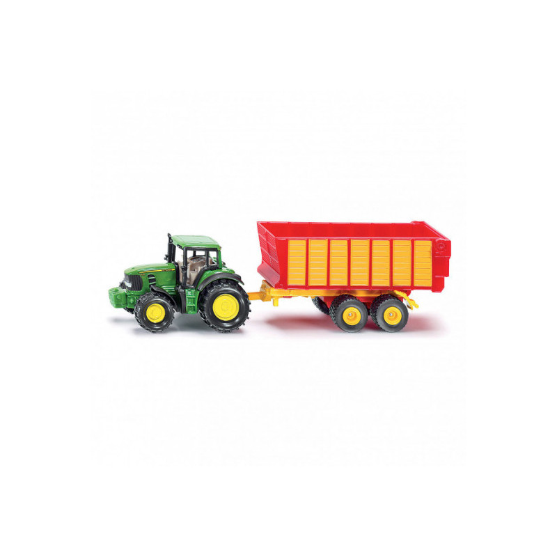 Siku - Traktor J.D Med Ensilagesläp