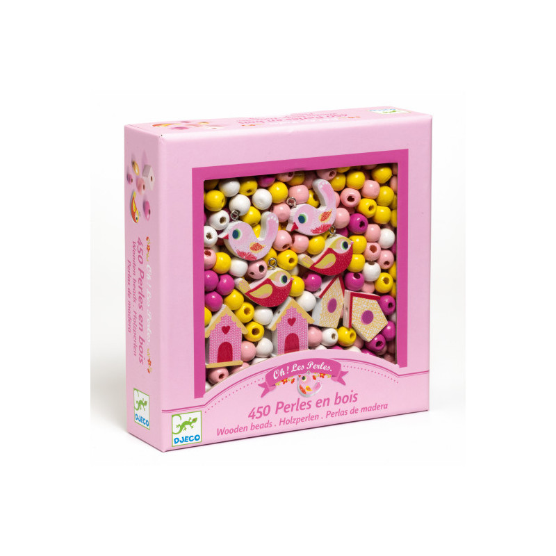 Djeco - Wooden Beads, Birds