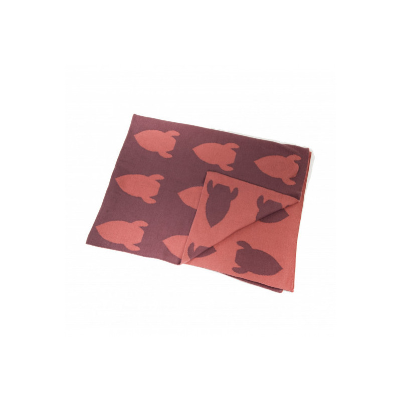 Pellianni - Knitted blanket organic red