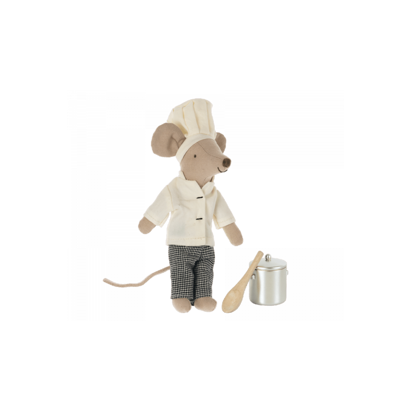 Maileg - Chef mouse w. soup pot and spoon
