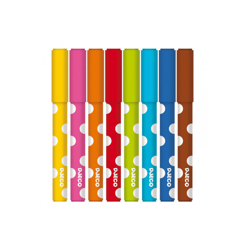 Djeco - 8 felt-tips for little ones