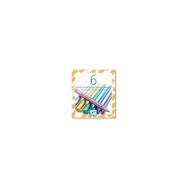 Djeco - 6 metallic markers