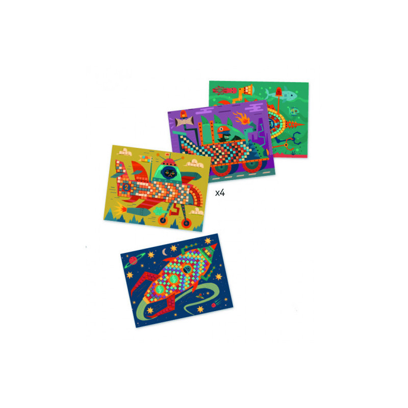 Djeco - Mosaic kits - Ace at the wheel