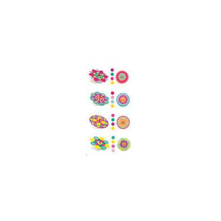 Djeco - Spinning top, Flowers DIY - FSC MIX