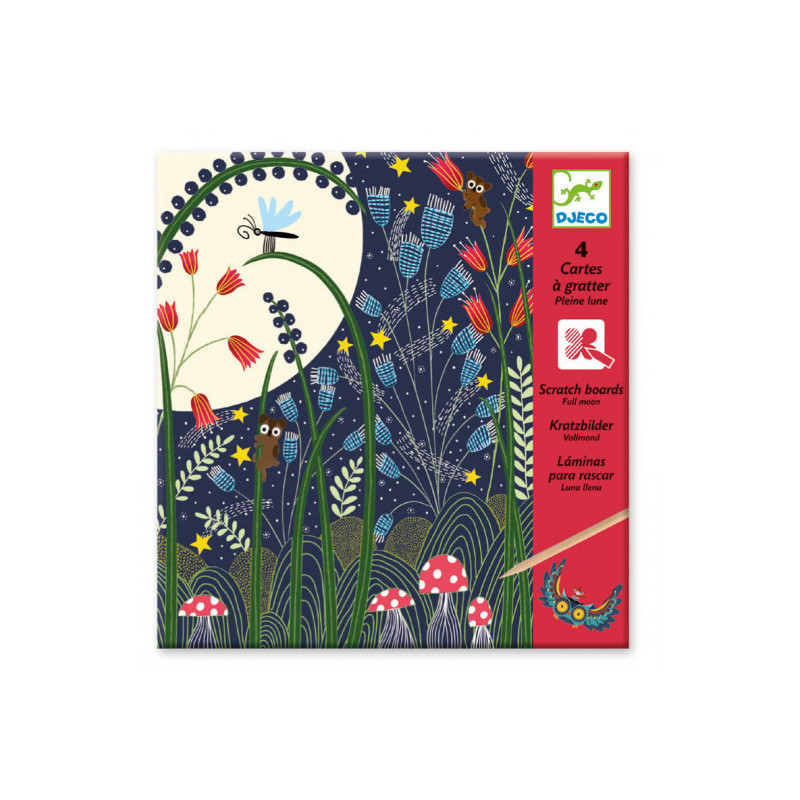 Djeco - Scratch card, Full moon