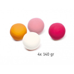 Djeco - 4 tubs of play dough, Sweet
