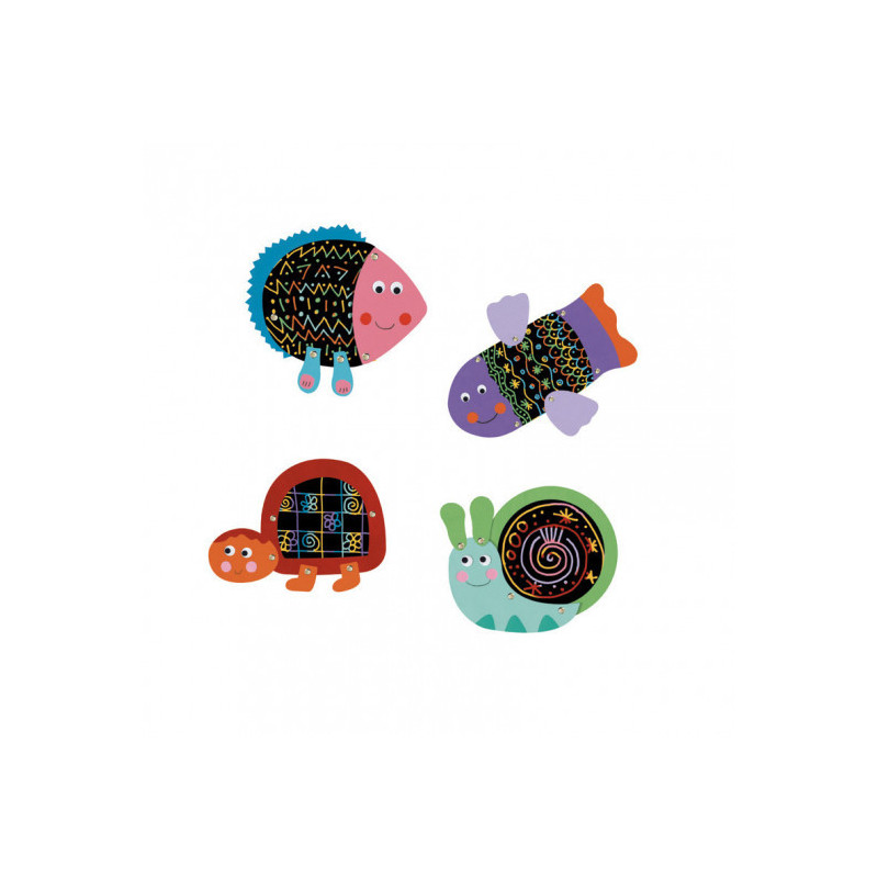 Djeco - Scratch the funny animals