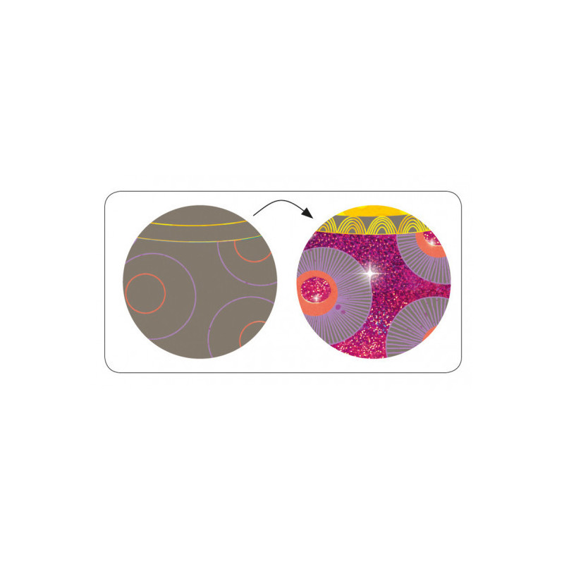 Djeco - Scratch card, The beauties ball