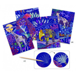 Djeco - Scratch card, Lush nature