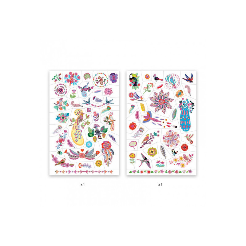 Djeco - Tattoo, Bright birds