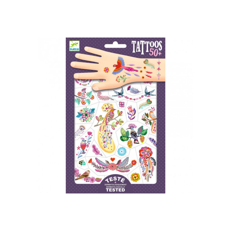 Djeco - Tattoo, Bright birds