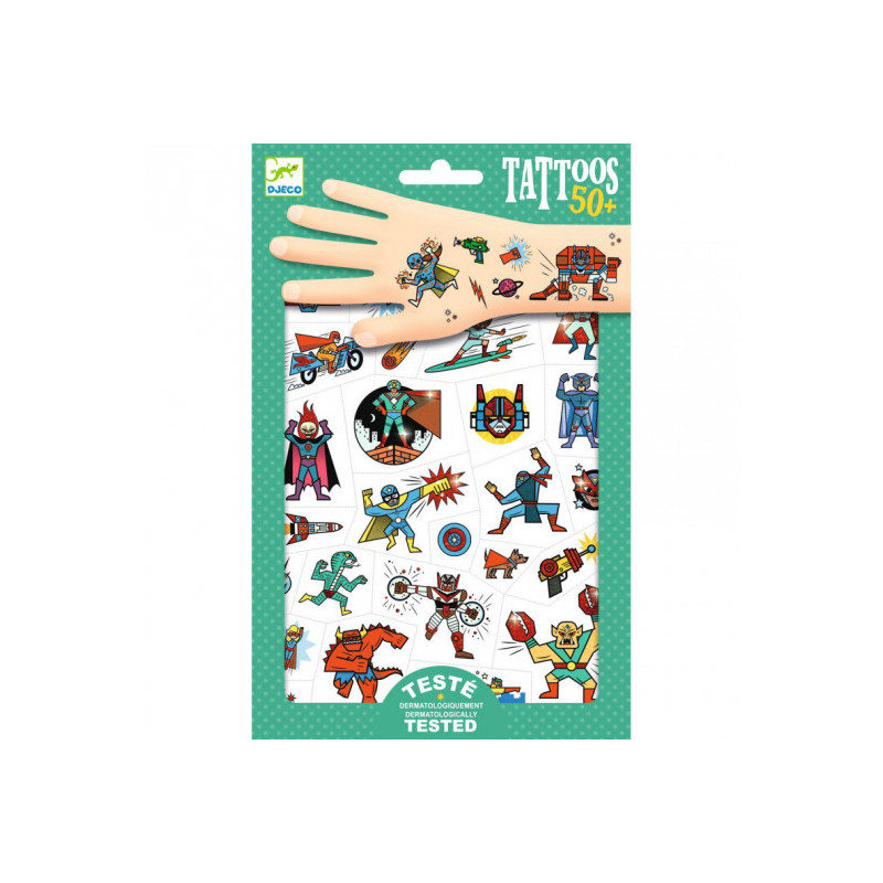Djeco - Tattoo, Heroes vs villains