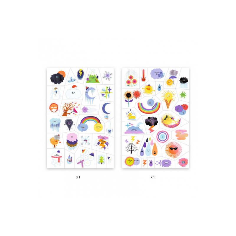Djeco - Tattoo, Weather emojis