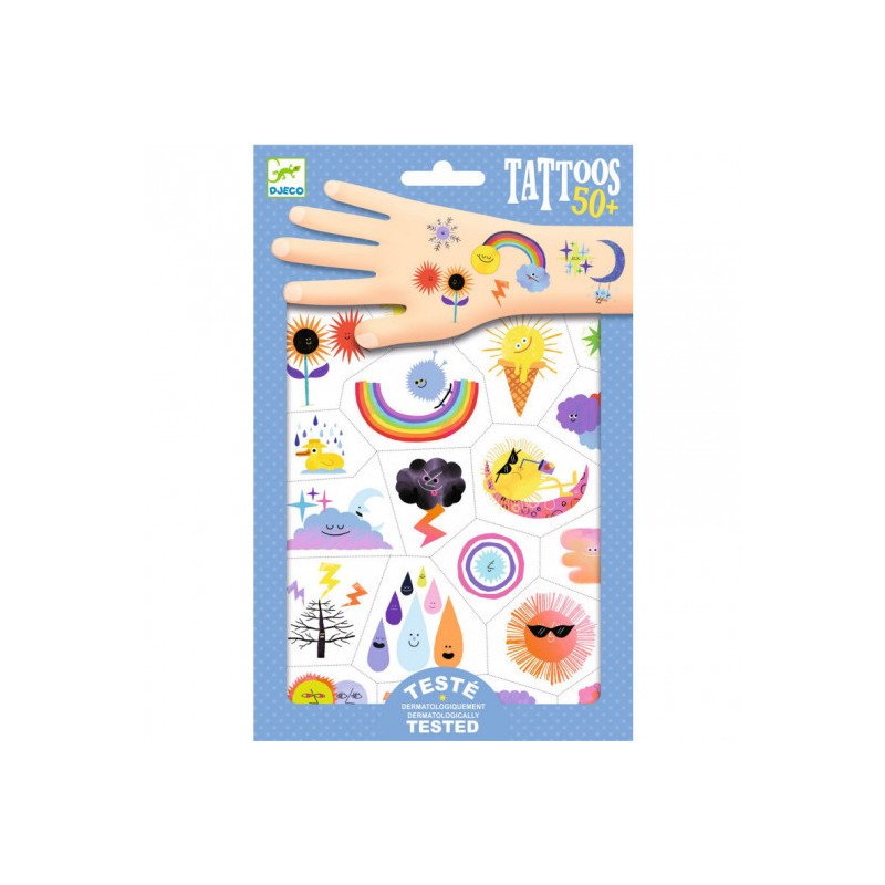 Djeco - Tattoo, Weather emojis