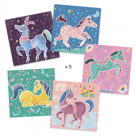 Djeco - Stencils: Horses