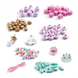 Djeco - Wooden beads, Rainbow
