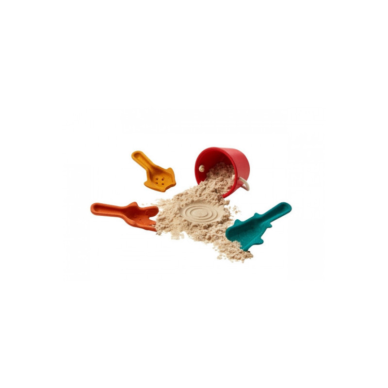 PlanToys - Sandleksak, hink och spadar